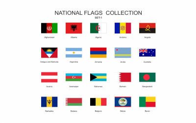 National Flags Set Vol-1 - Illustration