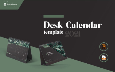Szablon tożsamości korporacyjnej Desk Calendar Template 2021 VW #145962