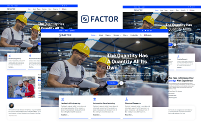 Factor - Modèle de site Web HTML5 pour l'industrie et l'usine