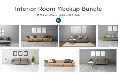 Макет продукта Modern Living Room Vol-6