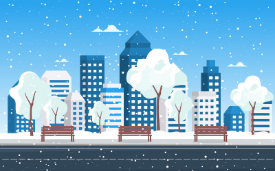 Byggnad för vintersnö - illustration