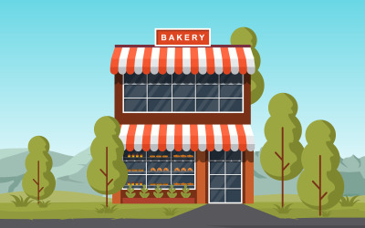 Bakery Shop House - Illustration