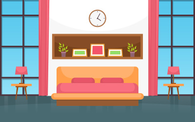 Inre sovrumdesign - illustration