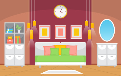 Modern design för inredning - illustration
