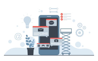 Smartphone mobilapp - illustration