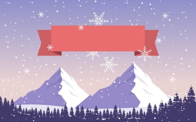 Snöig bergbakgrund - illustration