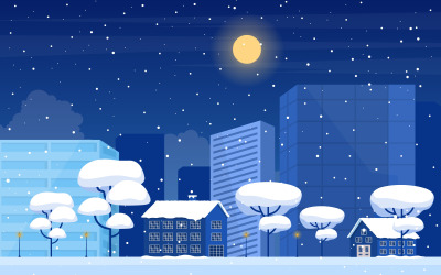 Snow Tree Winter - Illustrazione