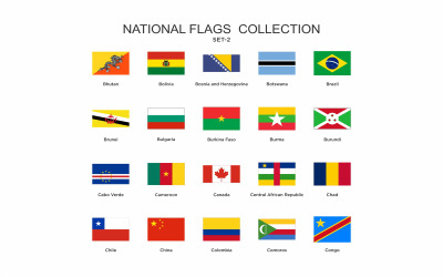 Ícone do conjunto de bandeiras nacionais Vol-2