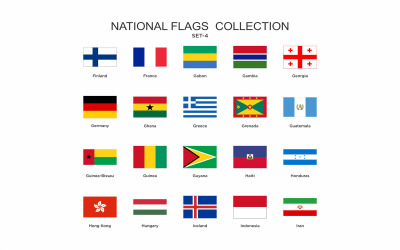 Ícone do conjunto de bandeiras nacionais Vol-4