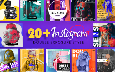 Modèle de médias sociaux de publication Instagram