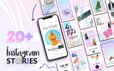 Modèle de médias sociaux Instagram Stories