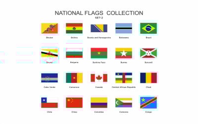 Nationale vlaggen instellen Vol-2 pictogram