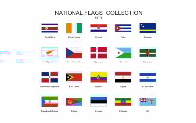 Nationale vlaggen instellen Vol-3 pictogram