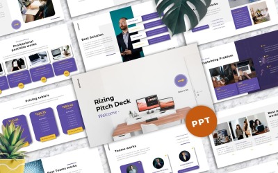 Rizing - Modèle PowerPoint de Pitch Deck