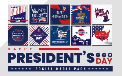 Szablon mediów społecznościowych z okazji Dnia Prezydenta