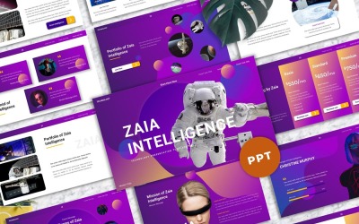 Zaia - PowerPoint-mall för teknik