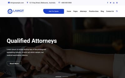 LawGit Law, Lawyer &amp;amp; Attorney WordPress Theme