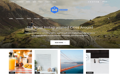 MhrNews - Online Newspaper Bootstrap 3 Website Template