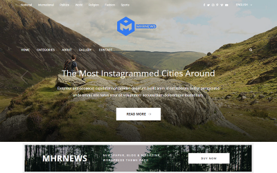 MhrNews - Onlinetidning, blogg, tidning och tidskrift HTML och Bootstrap webbplatsmall