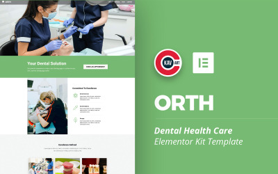 Orth - Elementor-kit voor tandheelkundige zorg