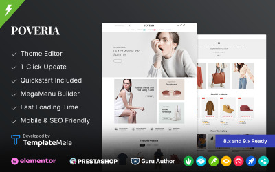 Poveria - Mode- och accessoarbutiker Multipurpose PrestaShop Theme