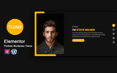Template WordPress Responsive #146491 "Tunis - Personal Portfolio & Resume"