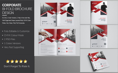 Bi-Fold-Broschüre - Corporate Identity-Vorlage