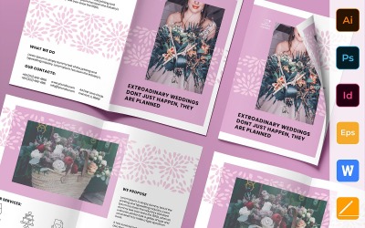 Brochure di Wedding Planner Bifold - Modello di identità aziendale