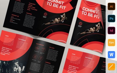 Brochure Personal Trainer Bifold - Modello di identità aziendale