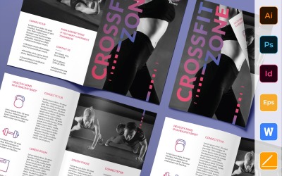 Брошура фітнес-студії Bifold - шаблон фірмового стилю