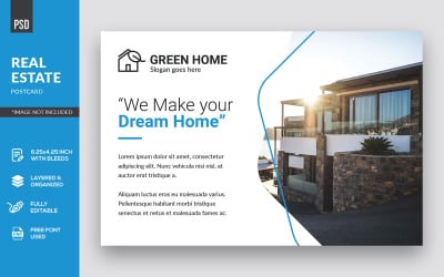 Immobilien-Postkarte - Corporate Identity-Vorlage