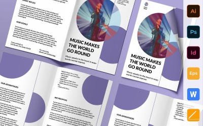 Music Band Brochure Bifold - Corporate Identity Template