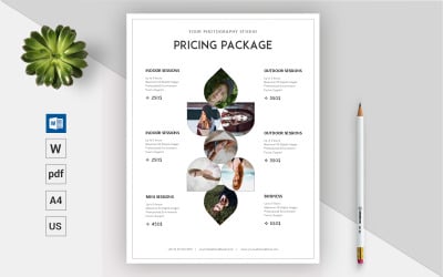 Photography Pricing Guide - Corporate Identity Template