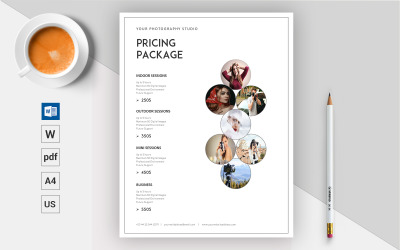 Photography Pricing List - Corporate Identity Template