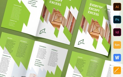 Hostel Brochure Bifold - Plantilla de identidad corporativa