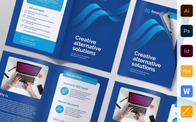 SEO Agency Brochure Bifold - Corporate Identity Template