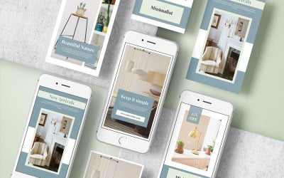 Stories Template for Interior Design and Furniture Design for Social Media