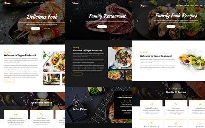 Vegan - Food &amp;amp; Resturant Szablon strony internetowej HTML
