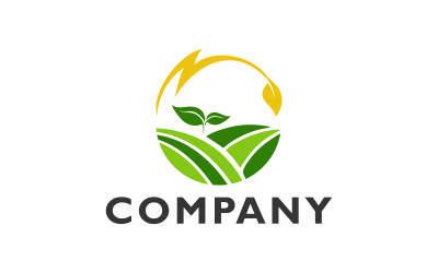 Plantilla de logotipo de línea agrícola