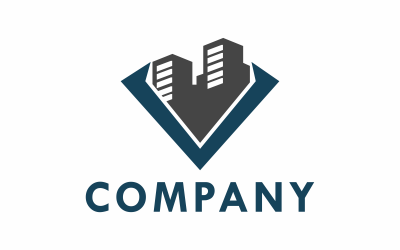 Carta de construção v Modelo de logotipo