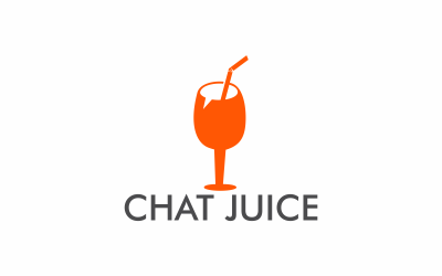 Modèle de logo plat Chat Juice