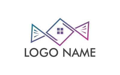 Flache Logo-Vorlage für Sweet Home