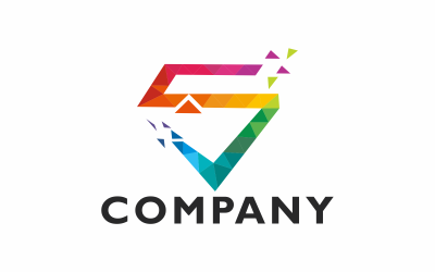 Letter S Diamond Logo Template