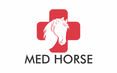 Modèle de logo de cheval en bonne santé