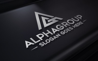 Modèle de logo de groupe Alpha