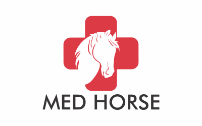 Modelo de logotipo de cavalo saudável