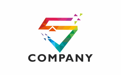 Plantilla de logotipo letra S diamante