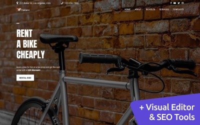 Whelex - Bike Rent Templates Moto CMS 3 №146798