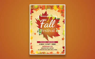Fall Festival Flyer - mall för företagsidentitet