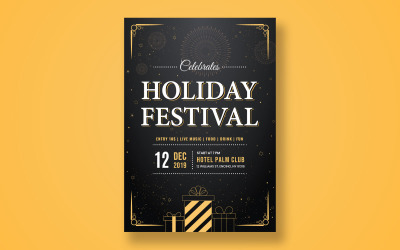 Holiday Festival Flyer - mall för företagsidentitet
